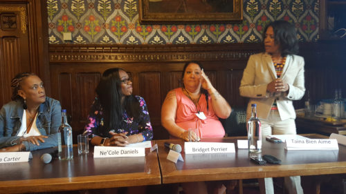 Some of the speakers at the Sex Trade Survivors Symposium held at the UK Parliament on 13 July 2016