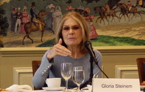 Gloria Steinem, co-convenor of Donor Direct Action, speaking at the Donor Direct Action breakfast on 30 June 2016.