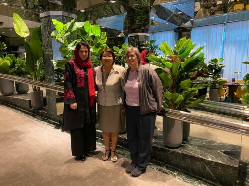 Fawzia Koofi, Special Representative of the Secretary-General for Afghanistan Rosa Otunbayeva and Jessica Neuwirth